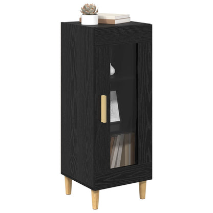 Sideboard Black Oak 34.5 x 32.5 x 90 cm Engineered Wood