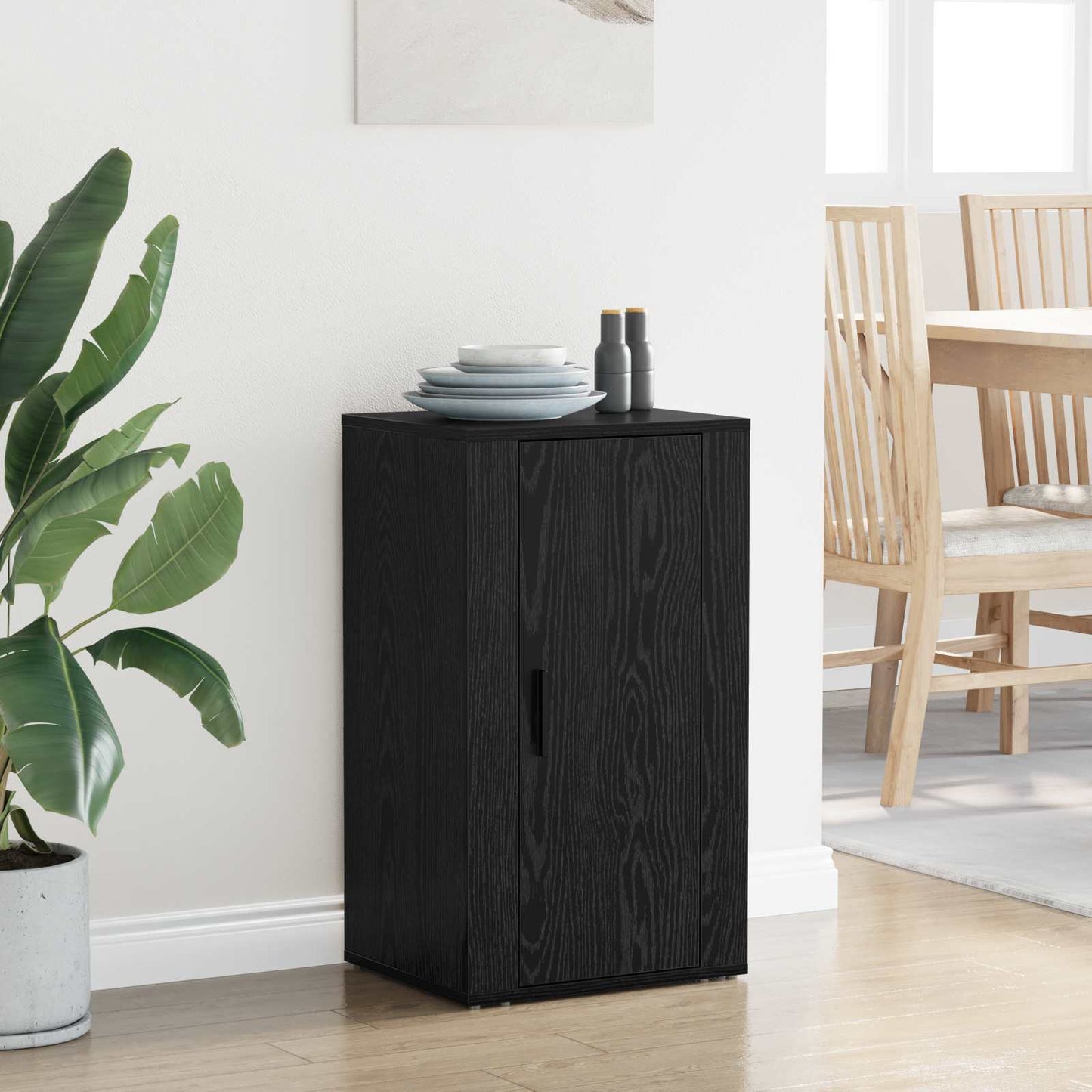 Sideboard Black Oak 40 x 33 x 70 cm Engineered wood