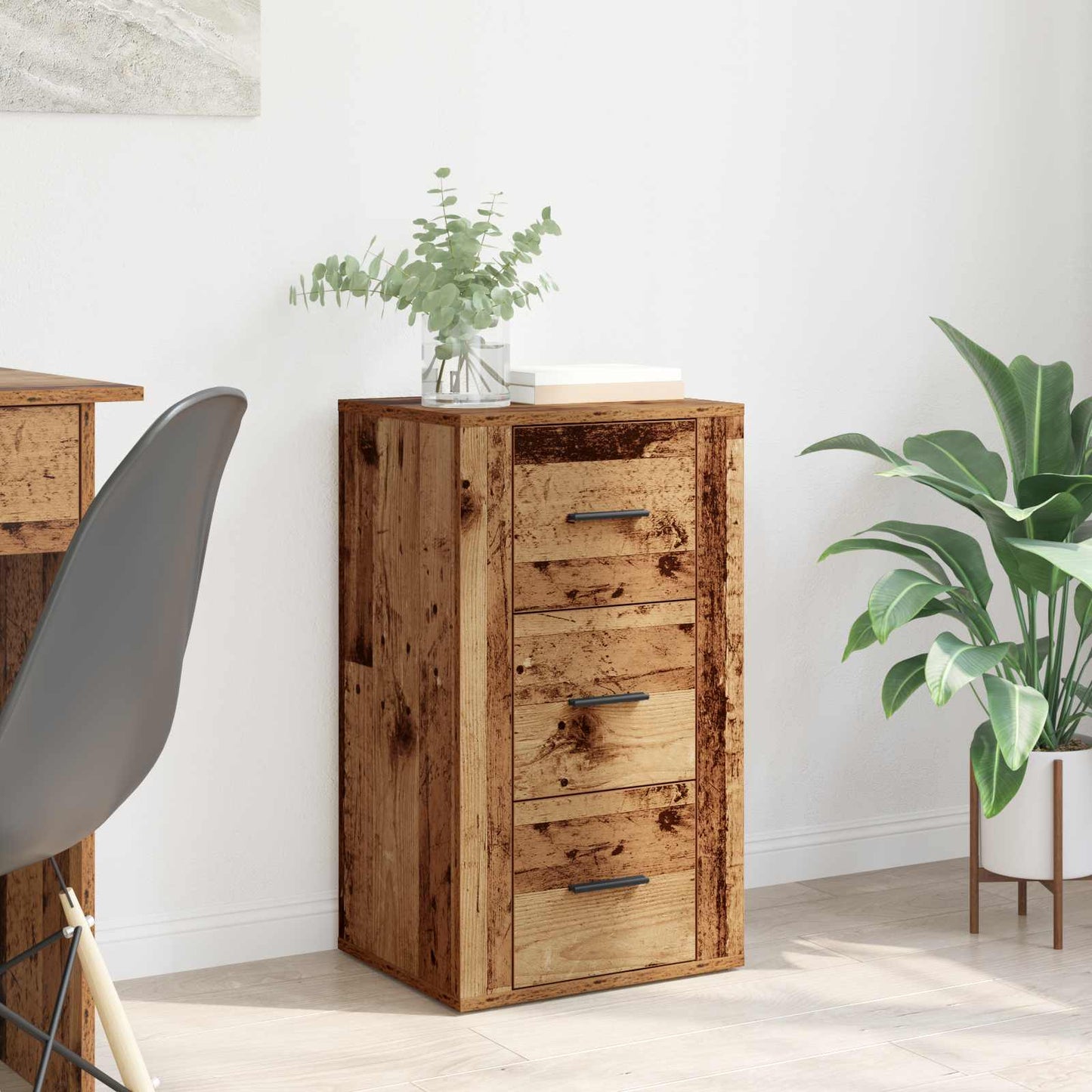 Sideboard with Drawer Old Wood 40 x 33 x 70 cm Engineered wood
