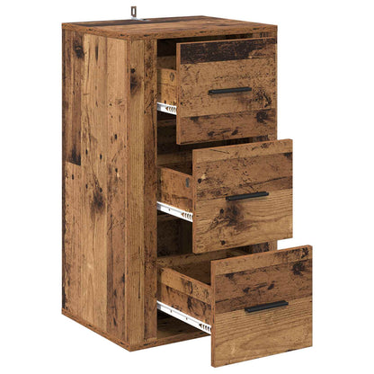 Sideboard with Drawer Old Wood 40 x 33 x 70 cm Engineered wood