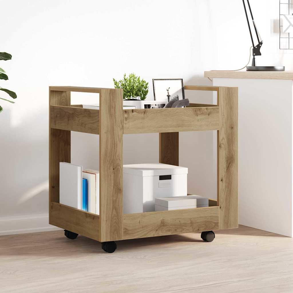 Desk Trolley Artisan Oak 60 x 45 x 60 cm Engineered Wood