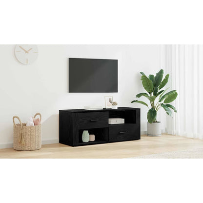 TV Cabinet Black Oak 100 x 35 x 40 cm Engineered Wood