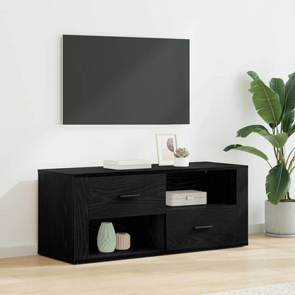 TV Cabinet Black Oak 100 x 35 x 40 cm Engineered Wood