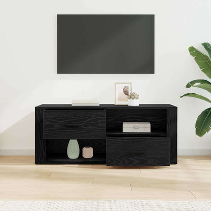 TV Cabinet 100 x 35 x 40 cm Black Oak Engineered Wood