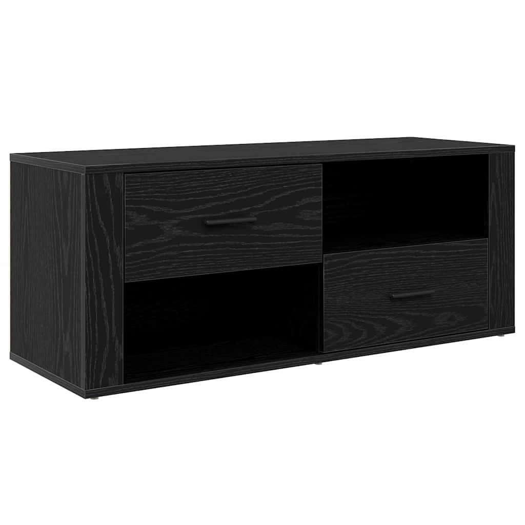 TV Cabinet Black Oak 100 x 35 x 40 cm Engineered Wood