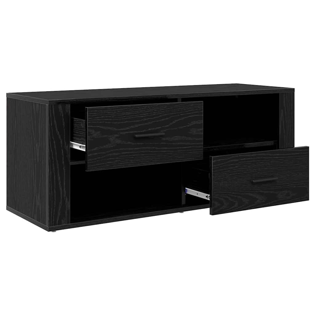 TV Cabinet 100 x 35 x 40 cm Black Oak Engineered Wood