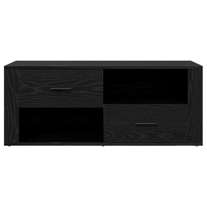 TV Cabinet Black Oak 100 x 35 x 40 cm Engineered Wood