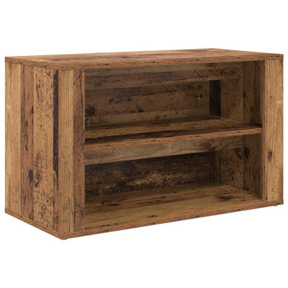 Shoe Rack with Shelf Old wood 75 x 35 x 45 cm Engineered wood