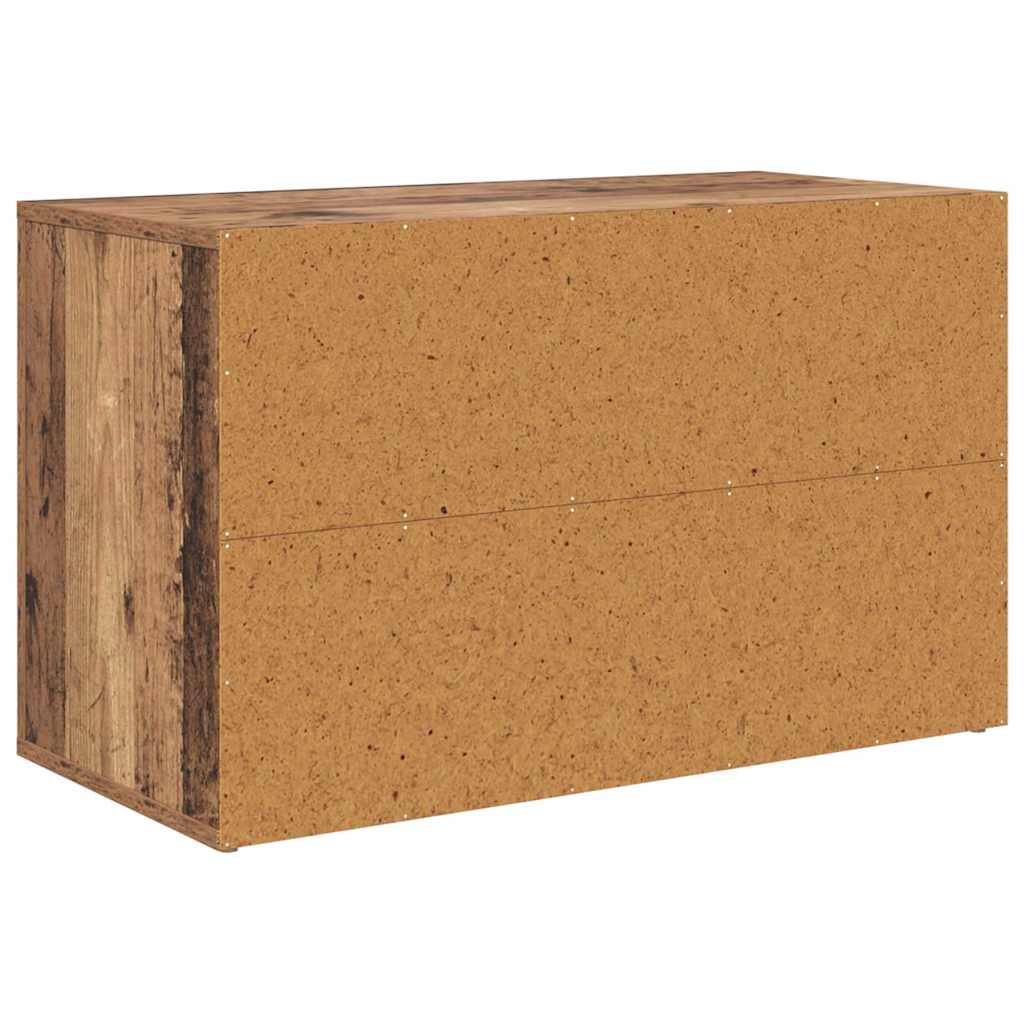 Shoe Rack with Shelf Old wood 75 x 35 x 45 cm Engineered wood