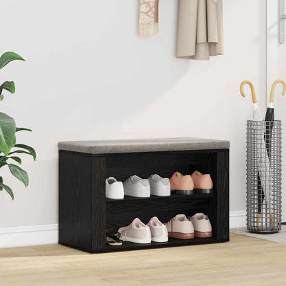 Shoe Rack 75 x 35 x 45 cm Engineered Wood Black oak