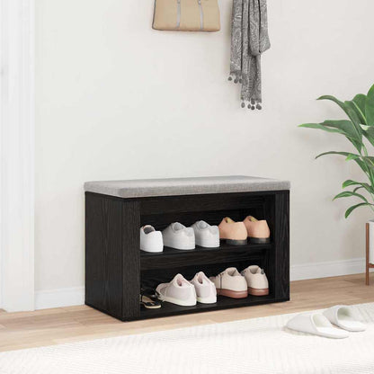 Shoe Rack 75 x 35 x 45 cm Engineered Wood Black oak