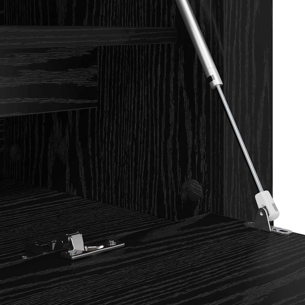 Shoe Cabinet Black oak 100 x 35 x 38 cm Engineered wood