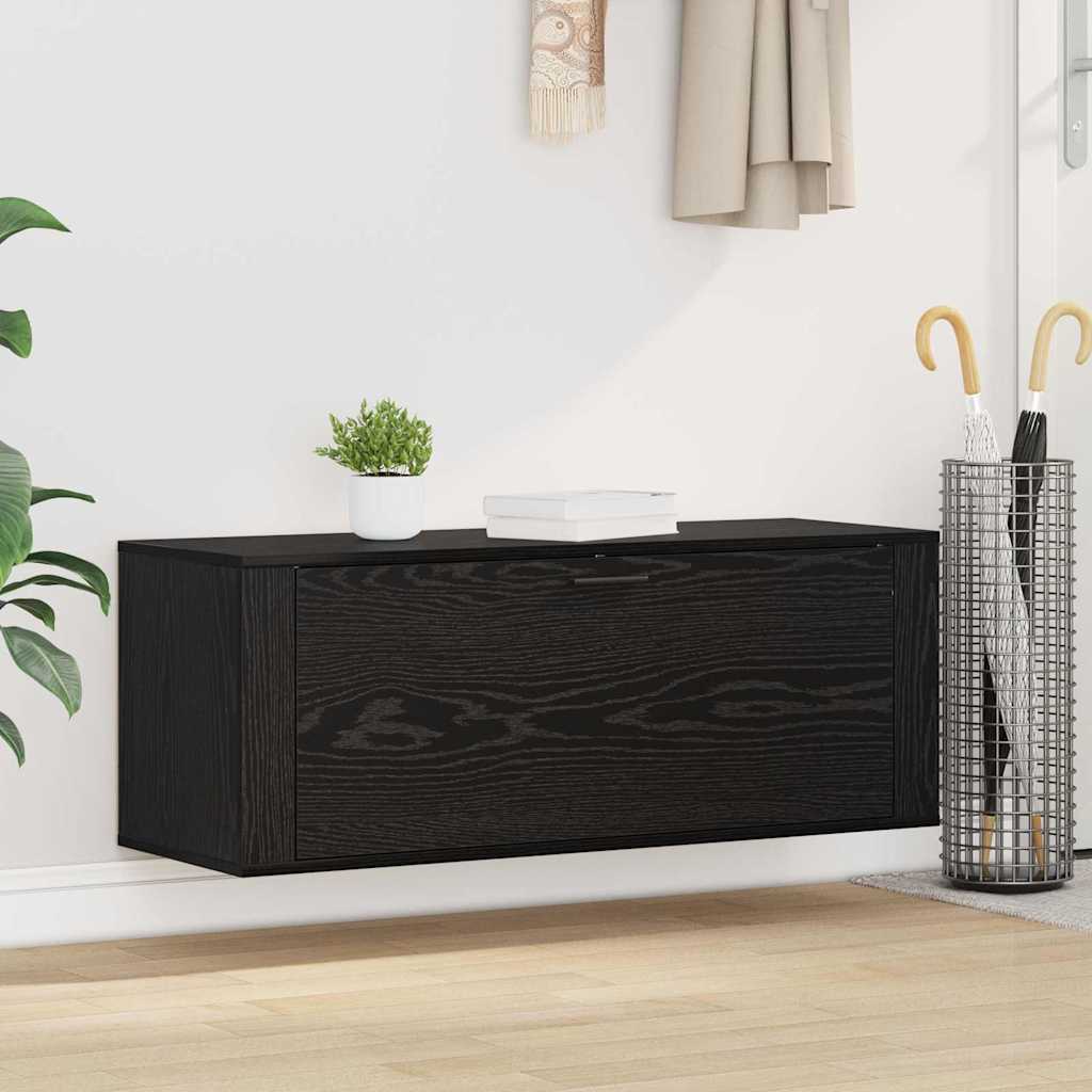 Shoe Cabinet Black oak 100 x 35 x 38 cm Engineered wood