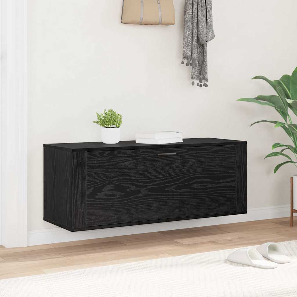 Shoe Cabinet Black oak 100 x 35 x 38 cm Engineered wood