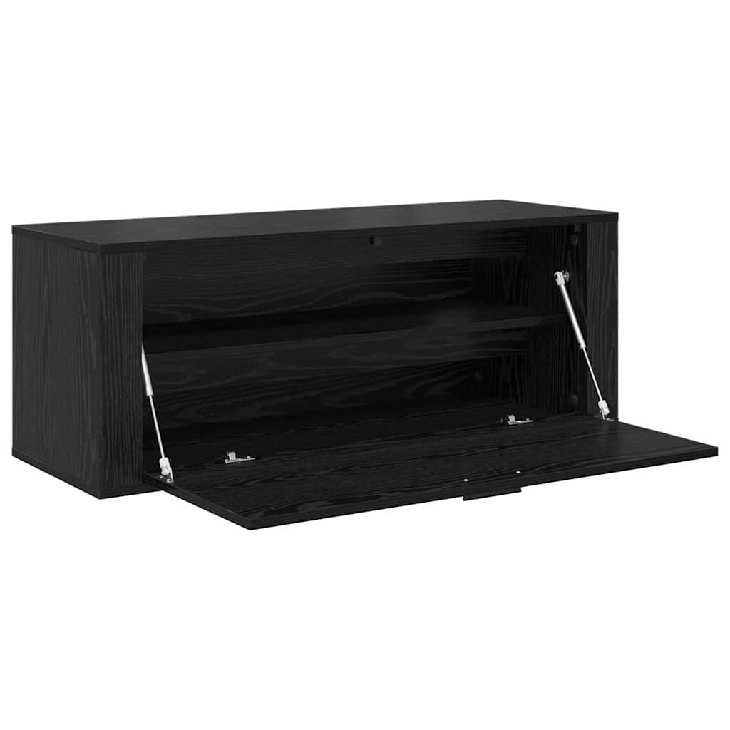 Shoe Cabinet Black oak 100 x 35 x 38 cm Engineered wood