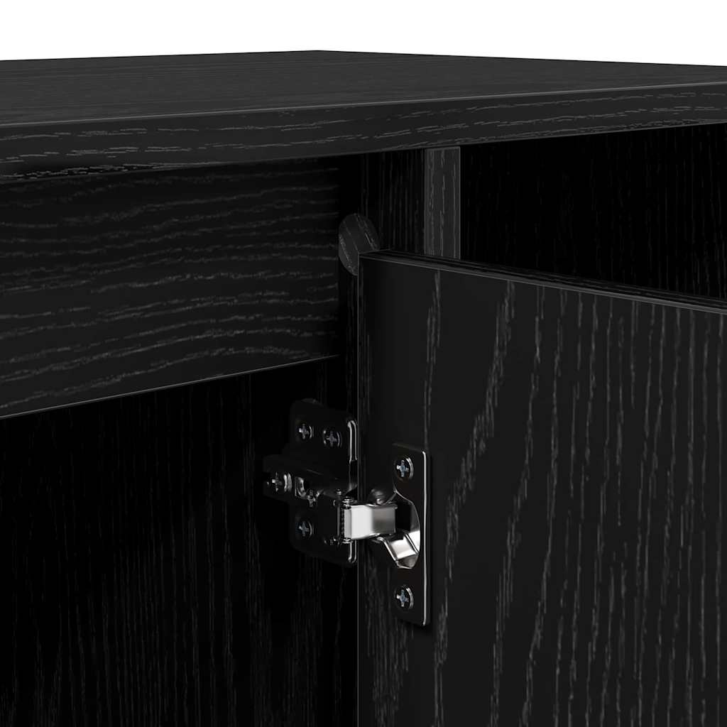 TV Cabinet Black Oak 100 x 35 x 55 cm Engineered Wood