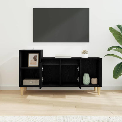 TV Cabinet Black Oak 100 x 35 x 55 cm Engineered Wood