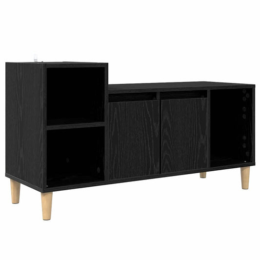 TV Cabinet Black Oak 100 x 35 x 55 cm Engineered Wood