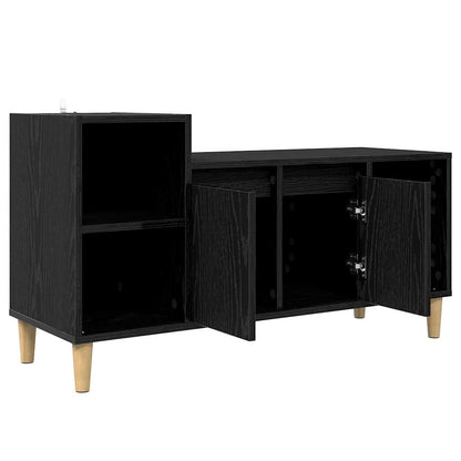 TV Cabinet Black Oak 100 x 35 x 55 cm Engineered Wood