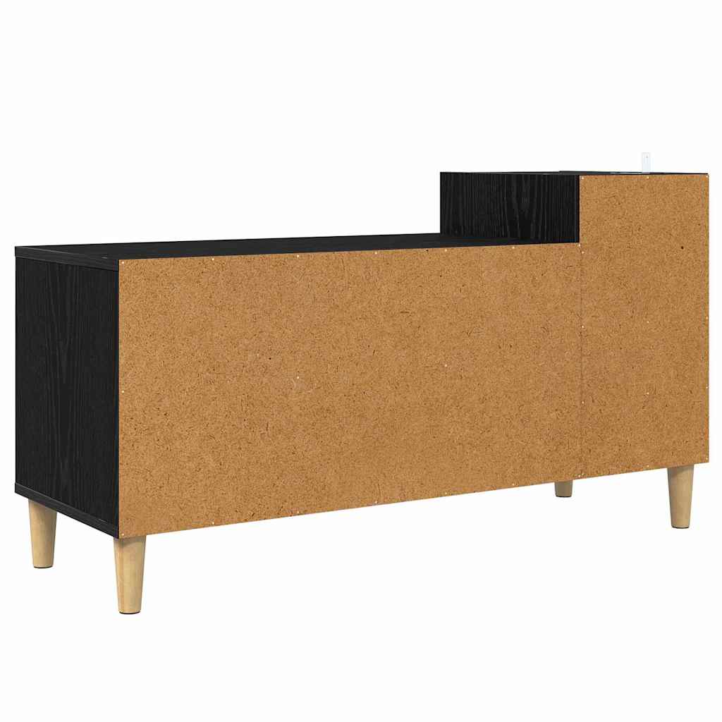 TV Cabinet Black Oak 100 x 35 x 55 cm Engineered Wood