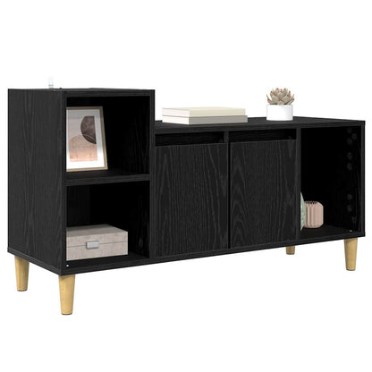 TV Cabinet Black Oak 100 x 35 x 55 cm Engineered Wood