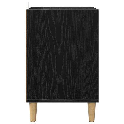TV Cabinet Black Oak 100 x 35 x 55 cm Engineered Wood
