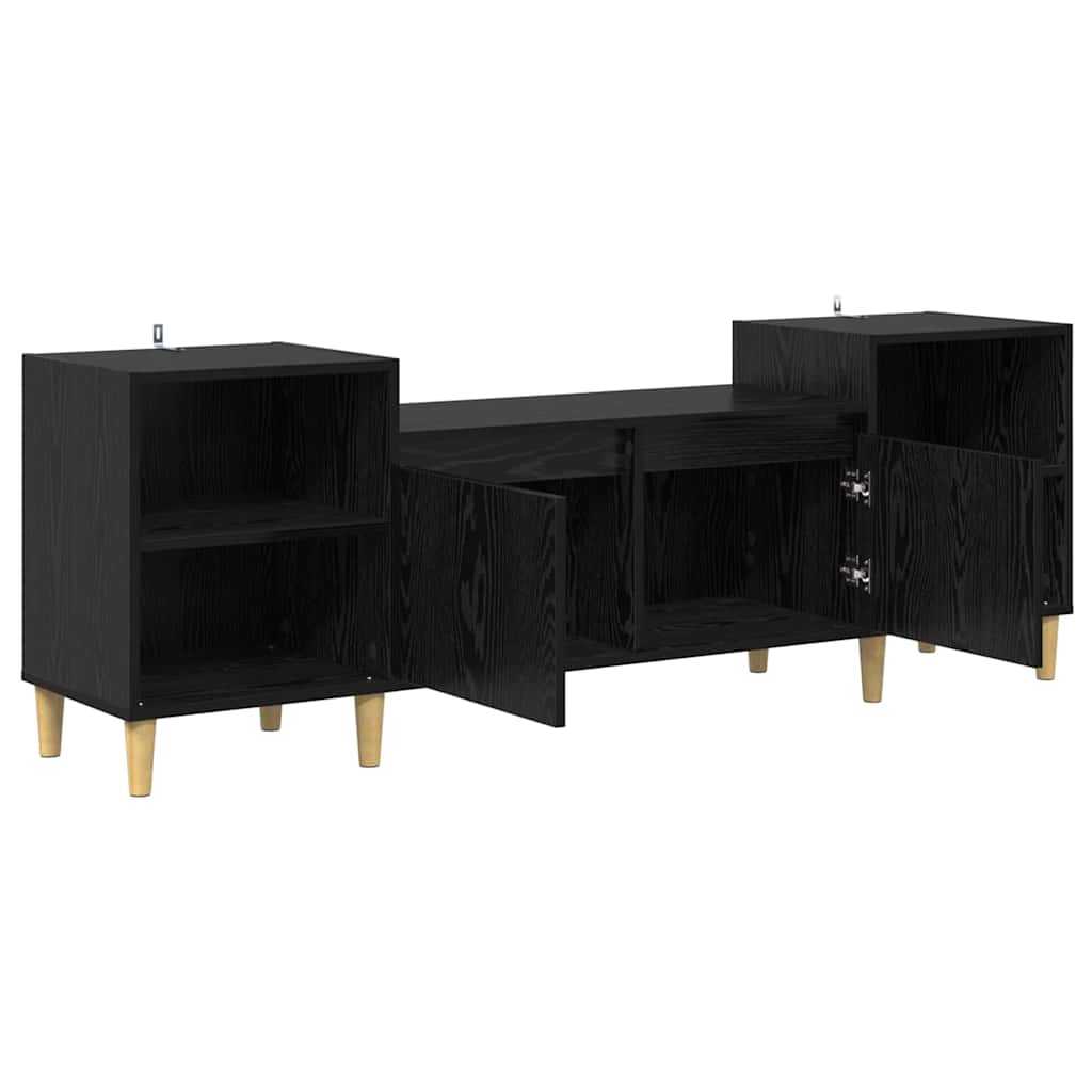 TV Cabinet 160 x 35 x 55 cm Black Oak Engineered Wood