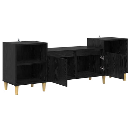TV Cabinet 160 x 35 x 55 cm Black Oak Engineered Wood