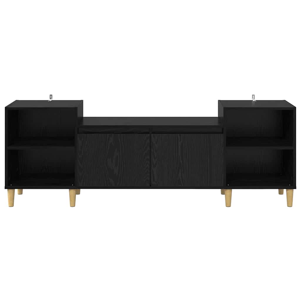TV Cabinet 160 x 35 x 55 cm Black Oak Engineered Wood