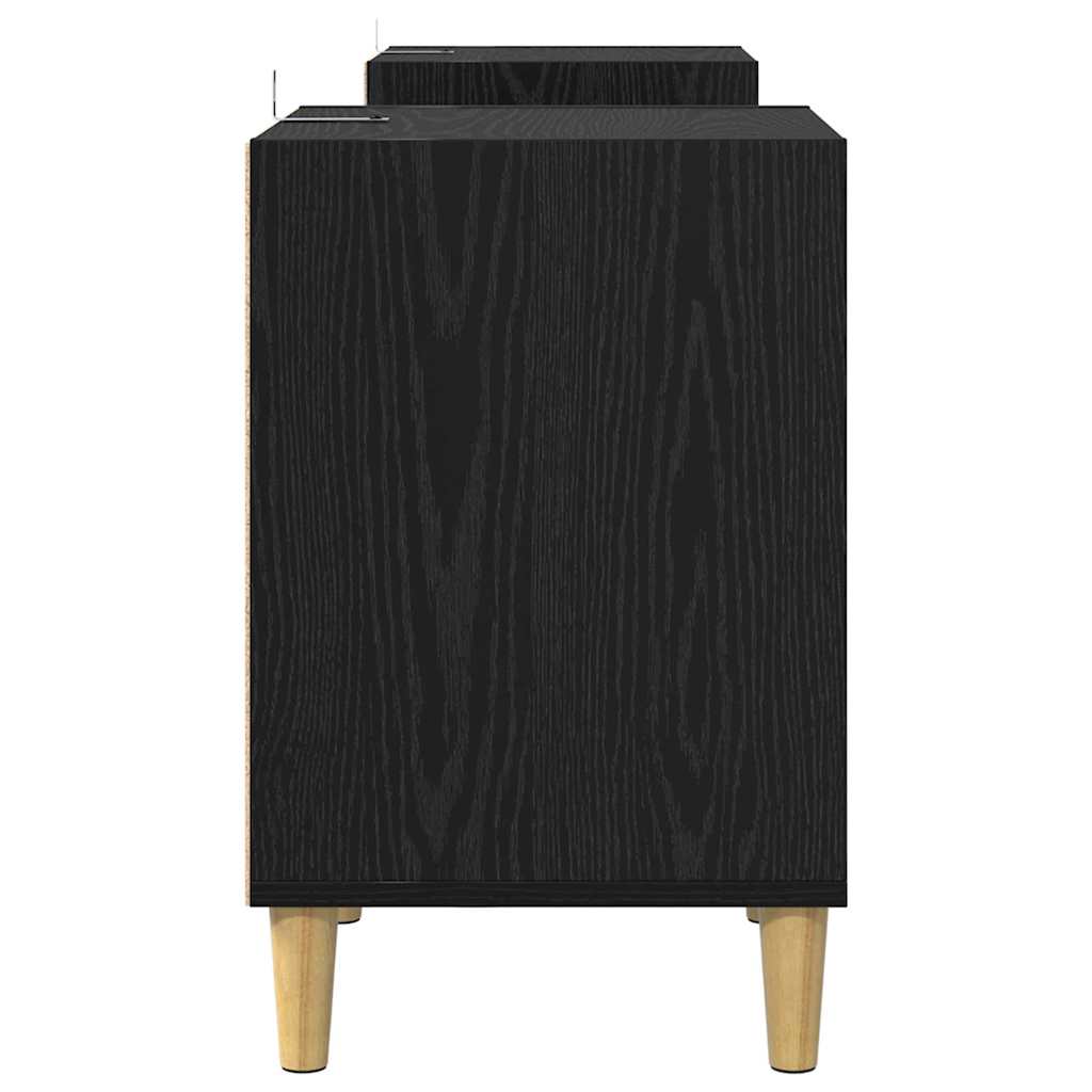 TV Cabinet 160 x 35 x 55 cm Black Oak Engineered Wood