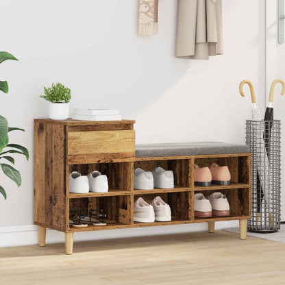 Shoe Cabinet 102 x 36 x 60 cm Engineered Wood Old Wood