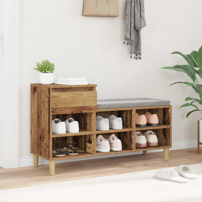 Shoe Cabinet 102 x 36 x 60 cm Engineered Wood Old Wood