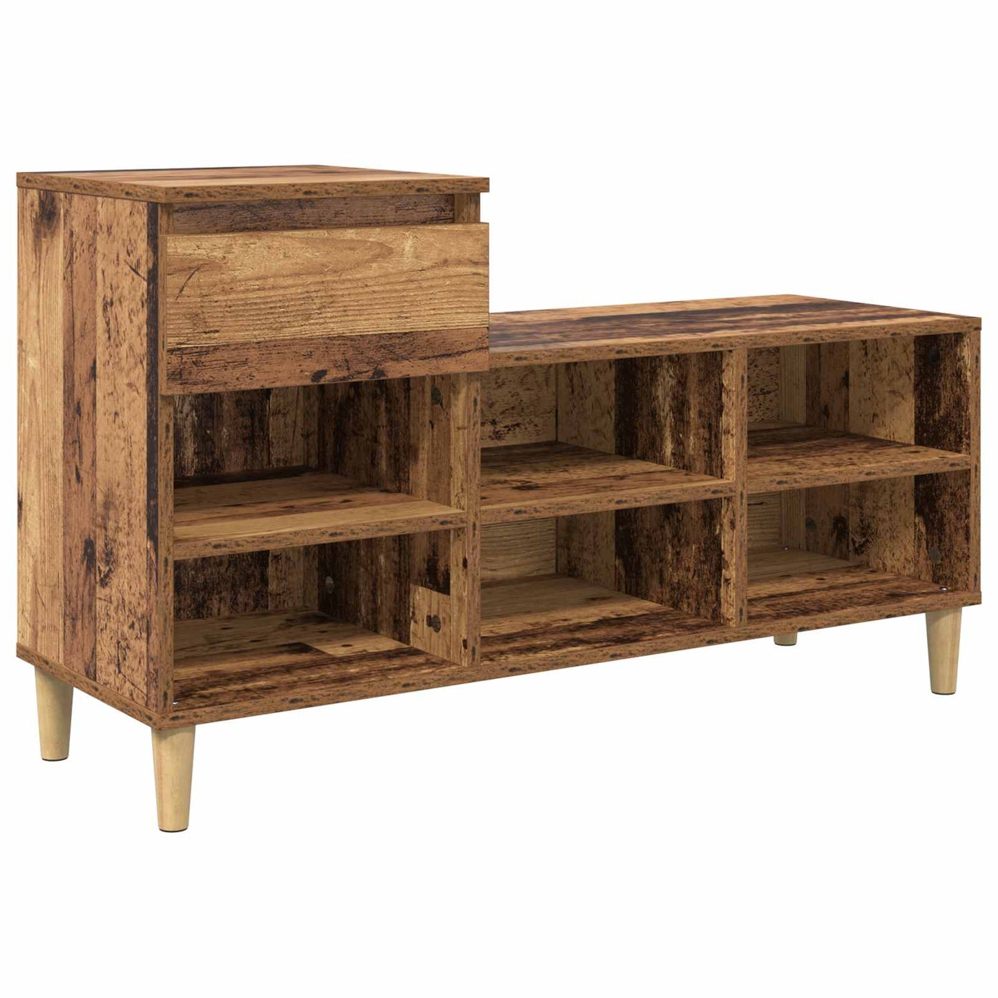 Shoe Cabinet 102 x 36 x 60 cm Engineered Wood Old Wood