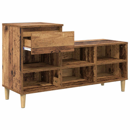 Shoe Cabinet 102 x 36 x 60 cm Engineered Wood Old Wood