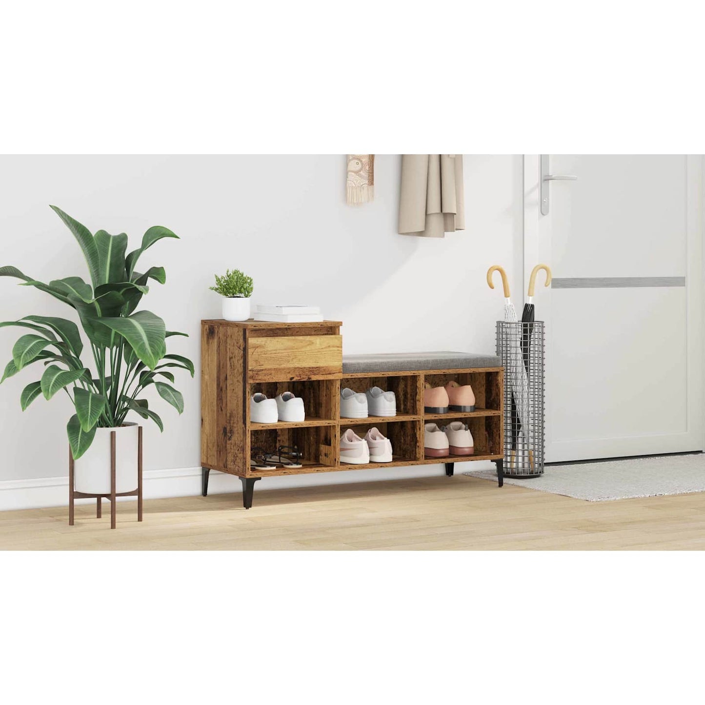 Shoe Cabinet Old wood 102 x 36 x 60 cm Engineered wood