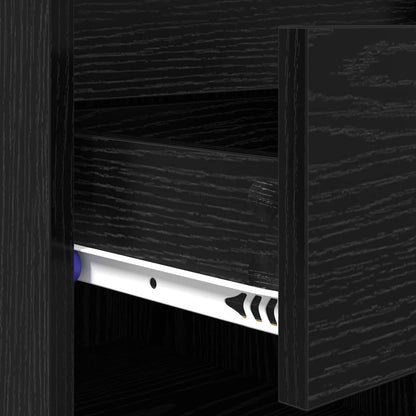 Shoe Cabinet Black oak 102 x 36 x 60 cm Engineered wood