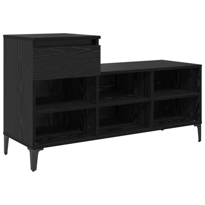 Shoe Cabinet Black oak 102 x 36 x 60 cm Engineered wood