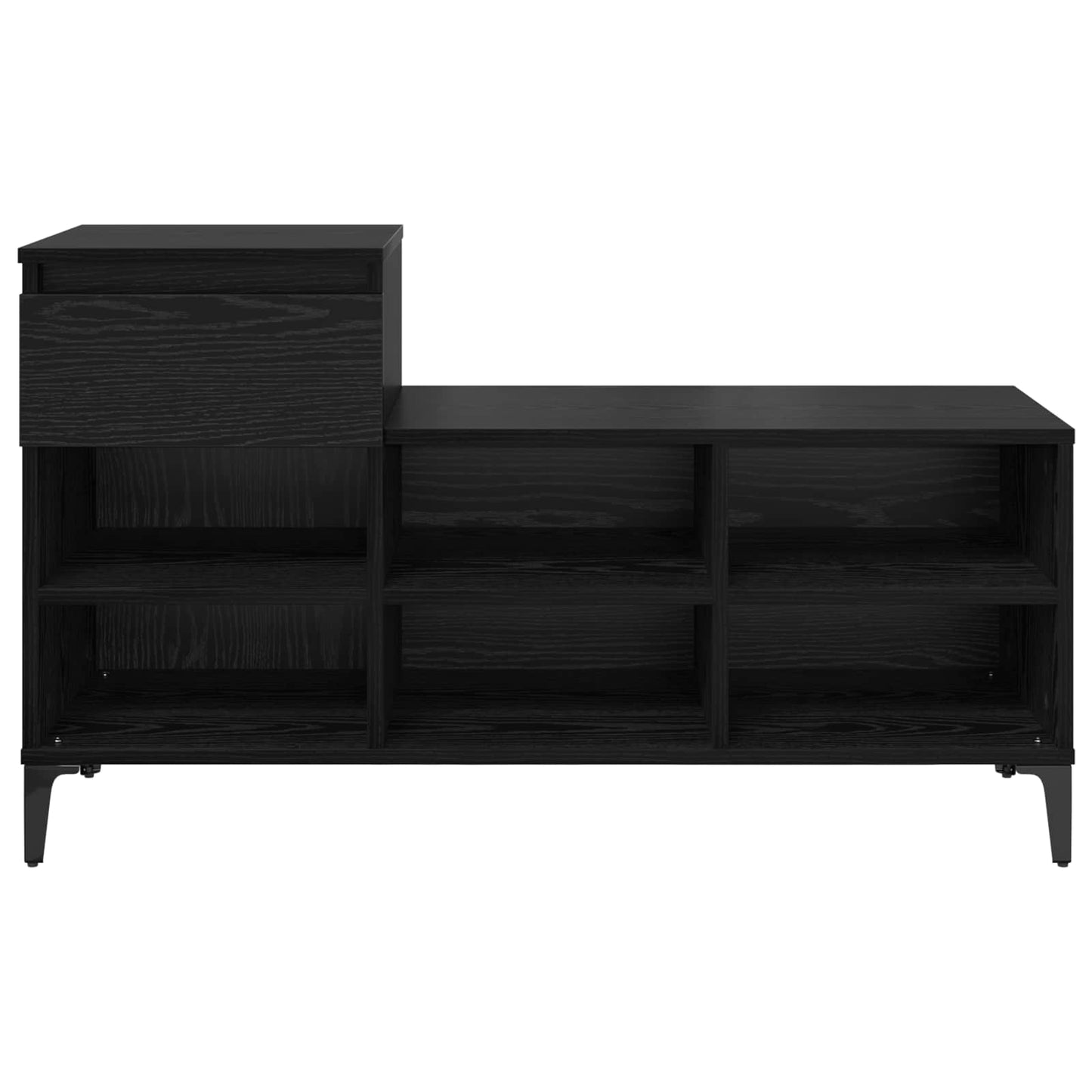 Shoe Cabinet Black oak 102 x 36 x 60 cm Engineered wood