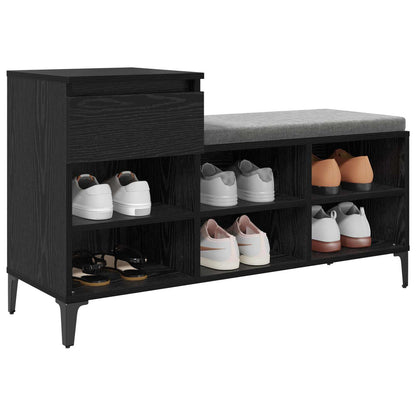 Shoe Cabinet Black oak 102 x 36 x 60 cm Engineered wood