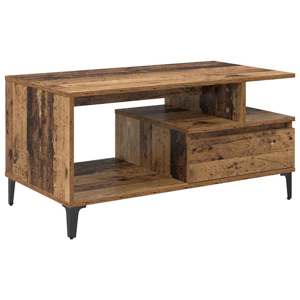Coffee Table Old Wood 90 x 49 x 45 cm Engineered Wood