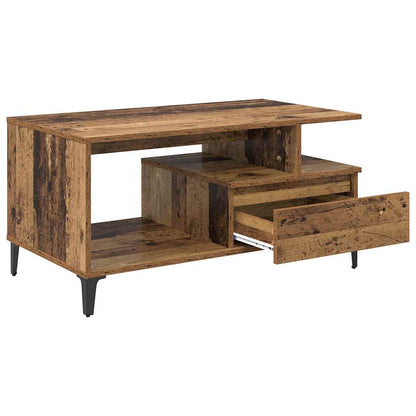 Coffee Table Old Wood 90 x 49 x 45 cm Engineered Wood