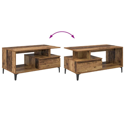 Coffee Table Old Wood 90 x 49 x 45 cm Engineered Wood