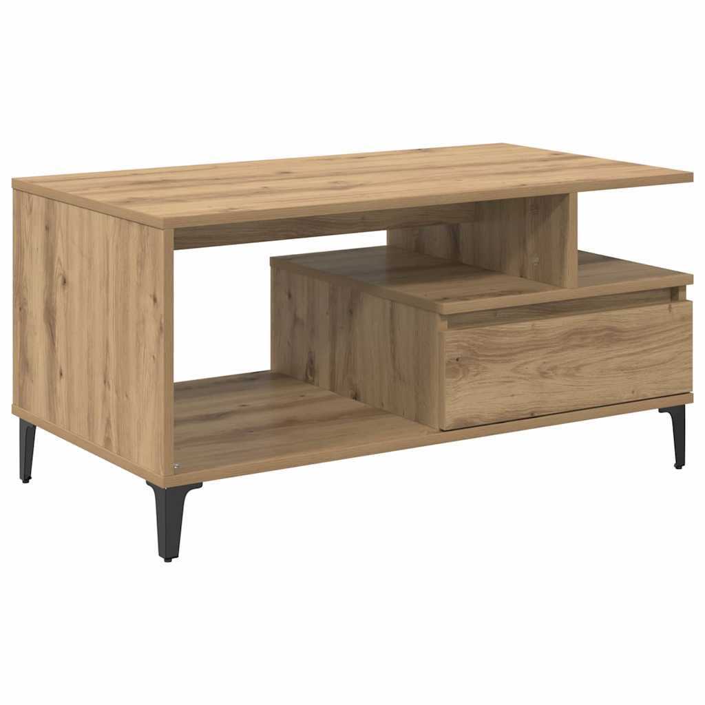 Coffee Table Artisan Oak 90 x 49 x 45 cm Engineered Wood