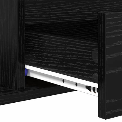 Coffee Table Black Oak 90 x 49 x 45 cm Engineered Wood