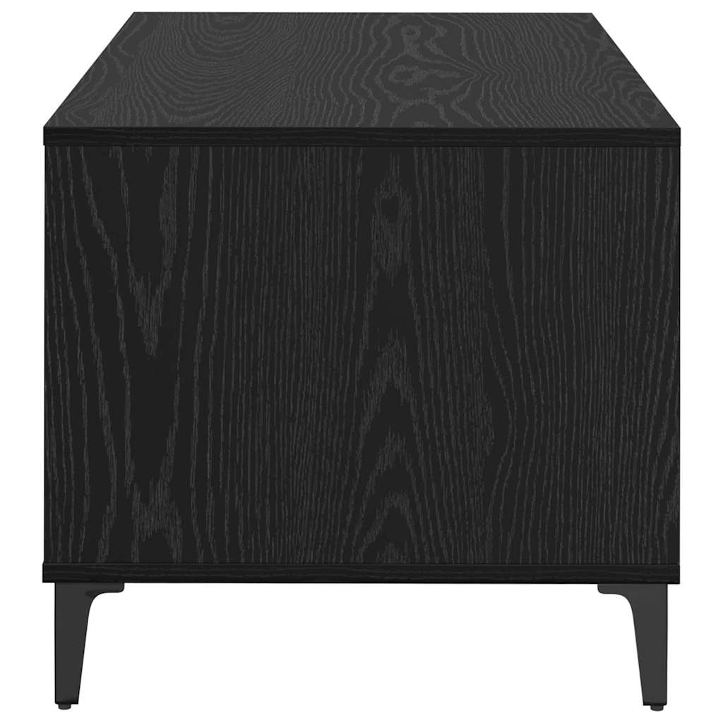 Coffee Table Black Oak 90 x 49 x 45 cm Engineered Wood