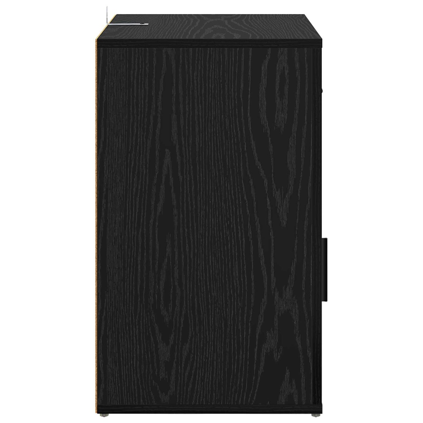 Bedside Cabinet Black Oak 35 x 50 x 60 cm Engineered Wood