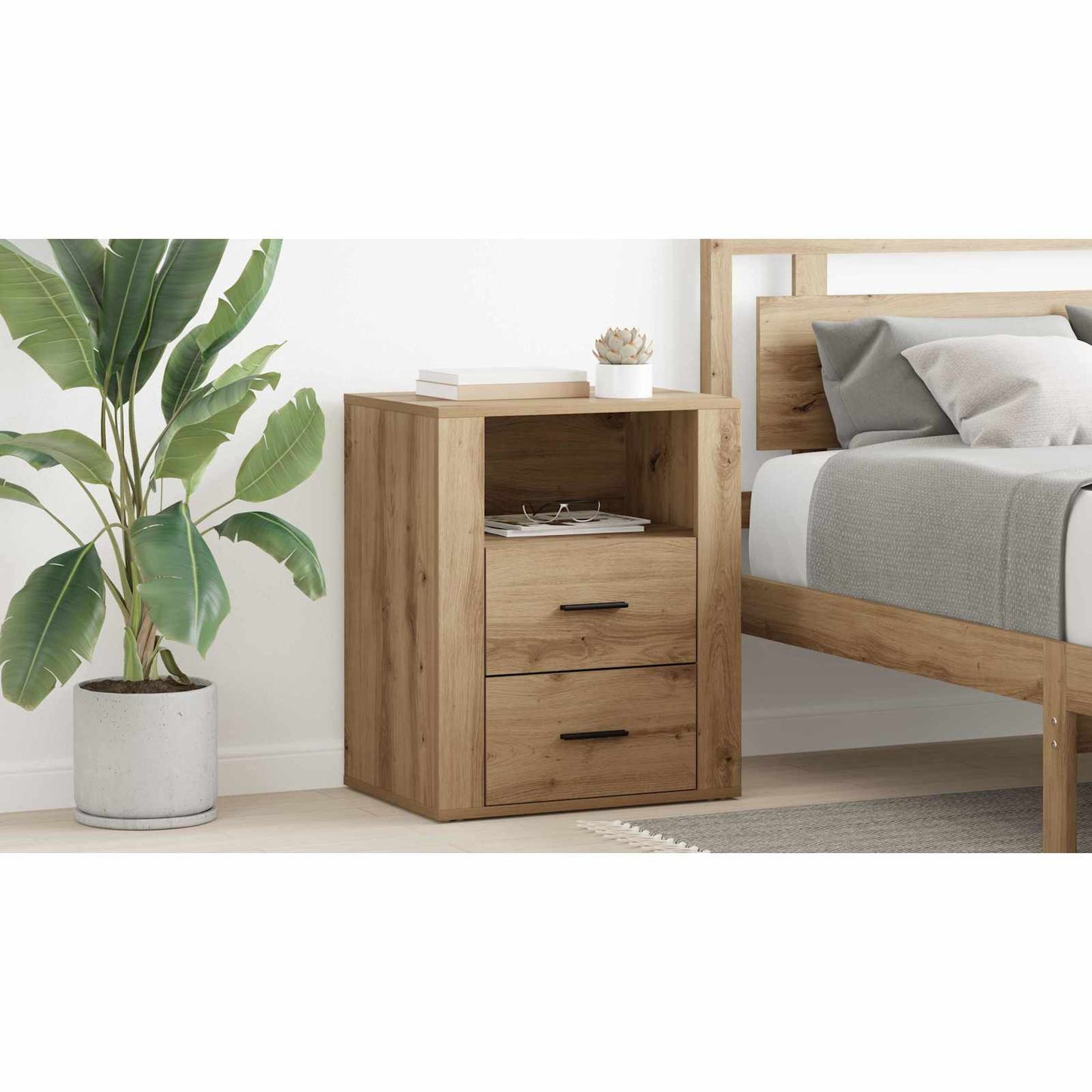 Bedside Cabinet Artisan Oak 35 x 50 x 60 cm Engineered Wood