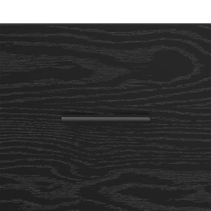 Bedside Cabinet Black Oak 35 x 50 x 60 cm Engineered Wood