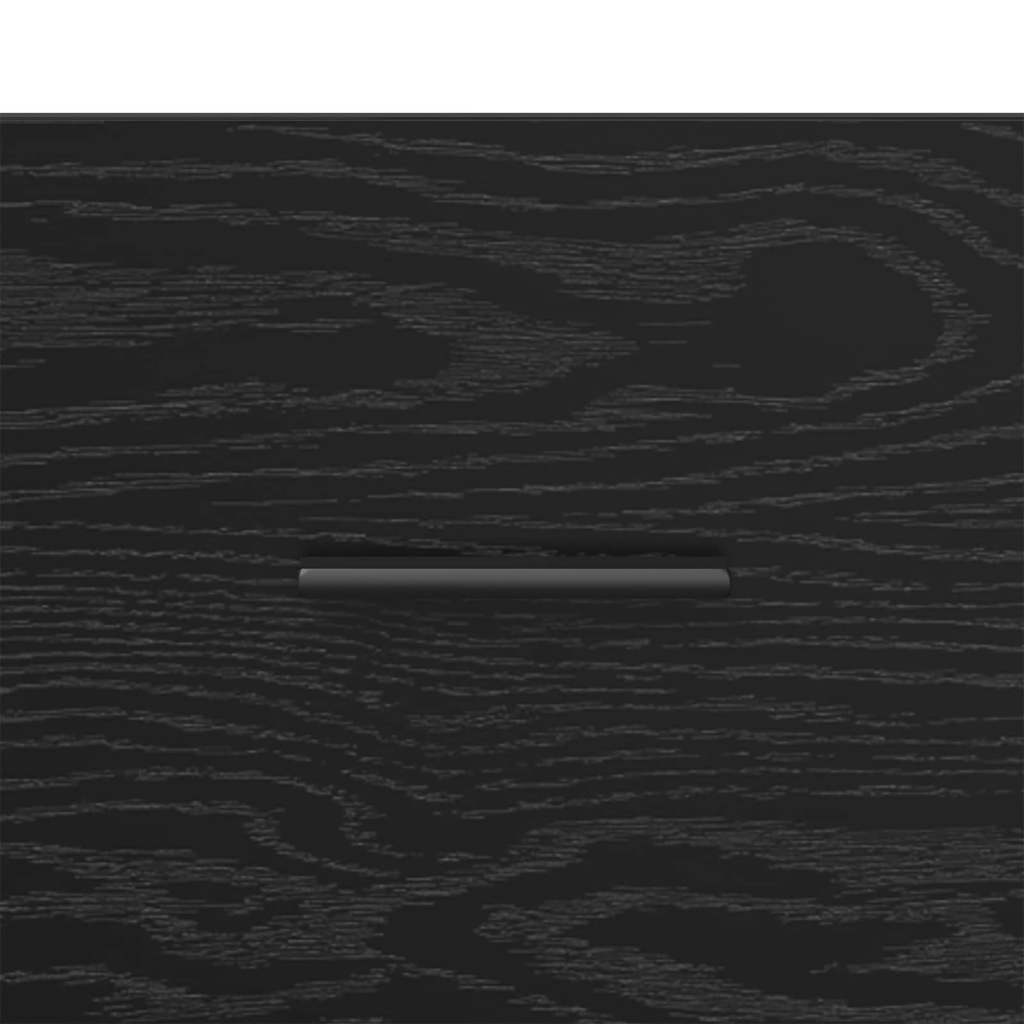 Bedside Cabinet Black Oak 35 x 60 x 50 cm Engineered Wood