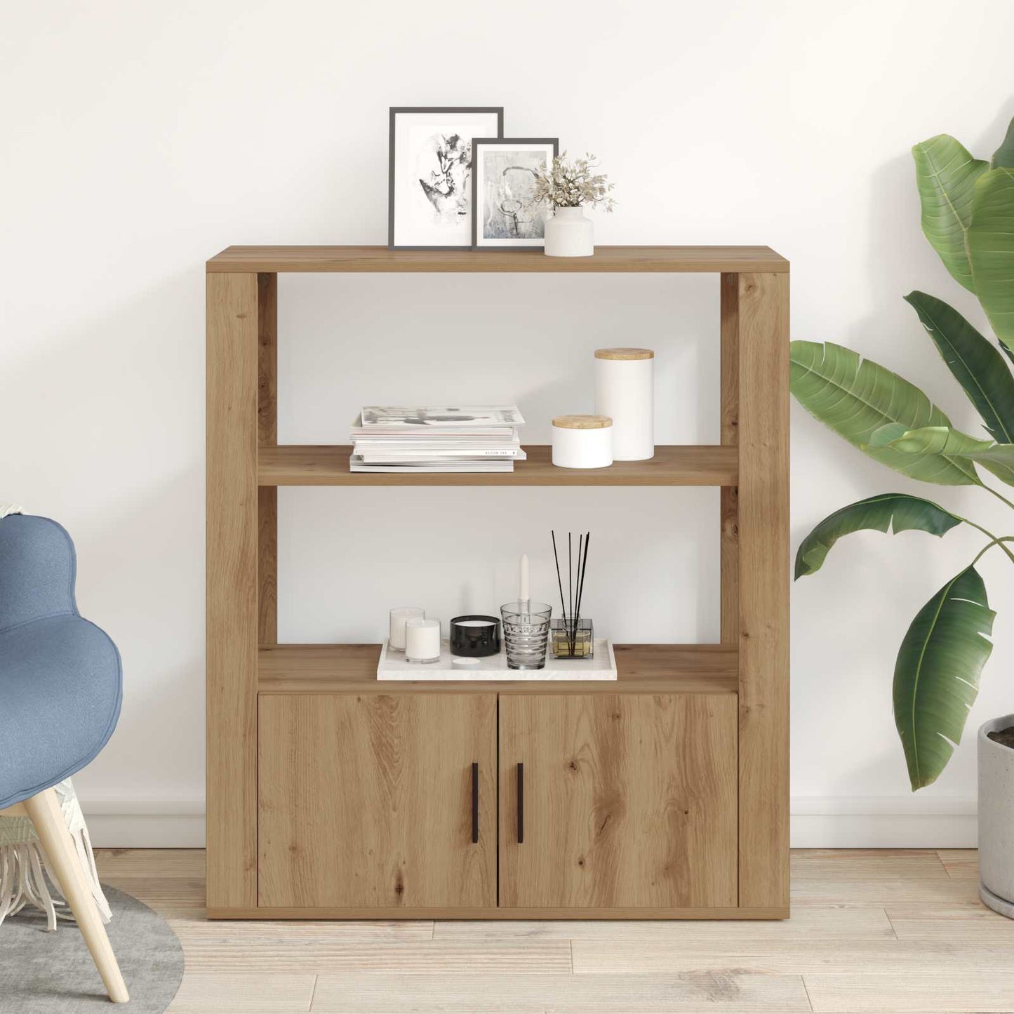 Sideboard Artisan oak 30 x 80 x 90 cm Engineered wood